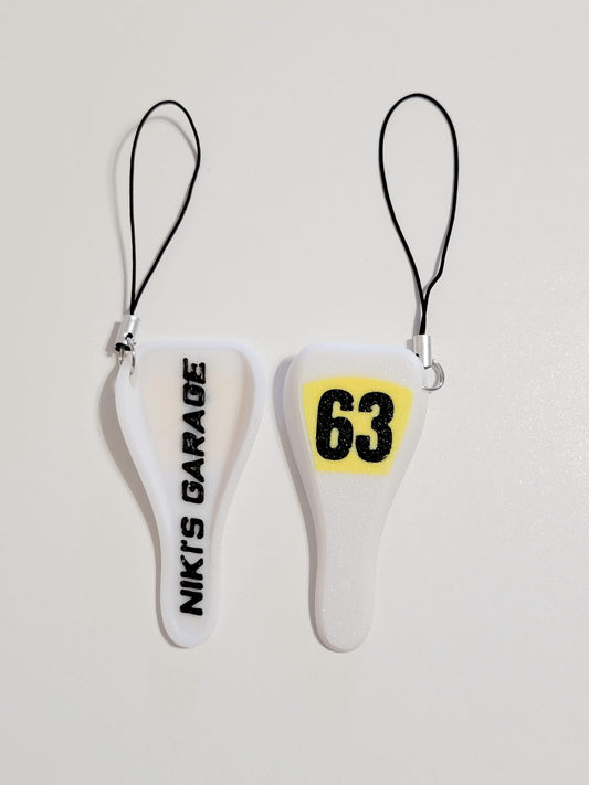 portachiavi motorsport karting personalizzati frontalino con numero e scritta MS STAMPA 3D 